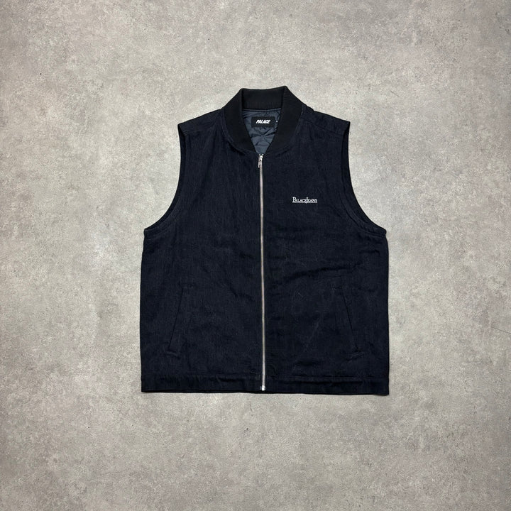 Palace Jeans Washed Black Denim Gilet (XL)