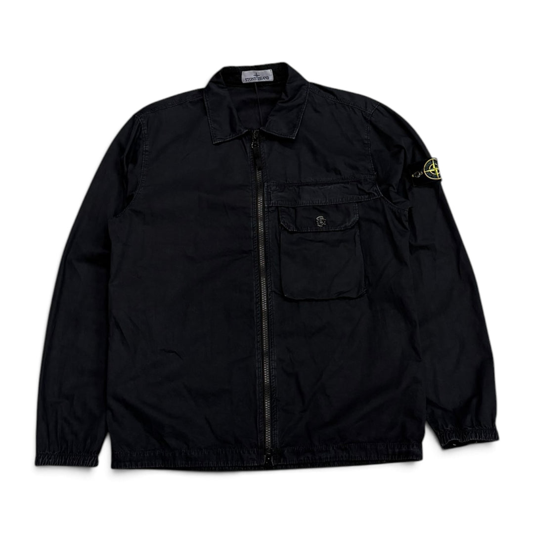 Stone Island Shirt Jacket Full Zip Up Navy (L)