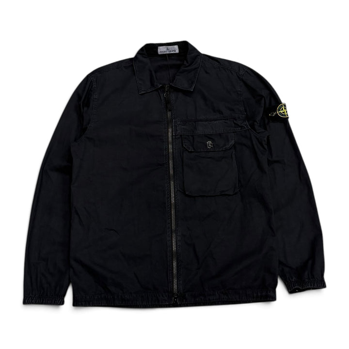 Stone Island Shirt Jacket Full Zip Up Navy (L)
