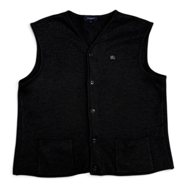 Vintage Burberry Button Up Vest Dark Grey (L)