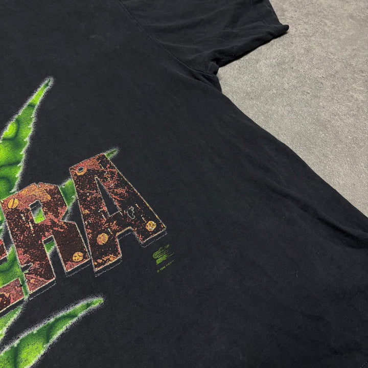 1994 Vintage Pantera Cannabis Black Graphic T-Shirt (XL)