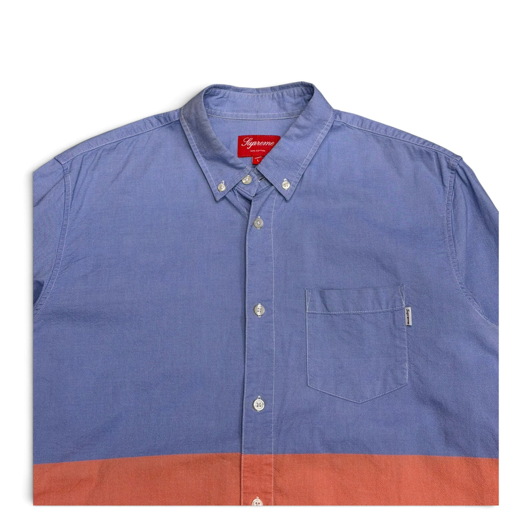 Supreme Pastel Blue & Coral Pink Two Tone Shirt (L)