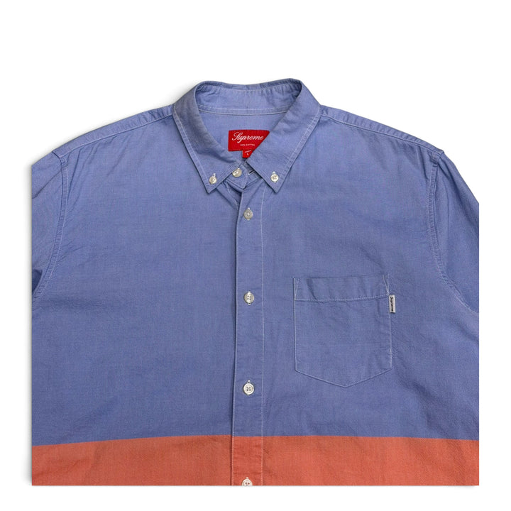 Supreme Pastel Blue & Coral Pink Two Tone Shirt (L)