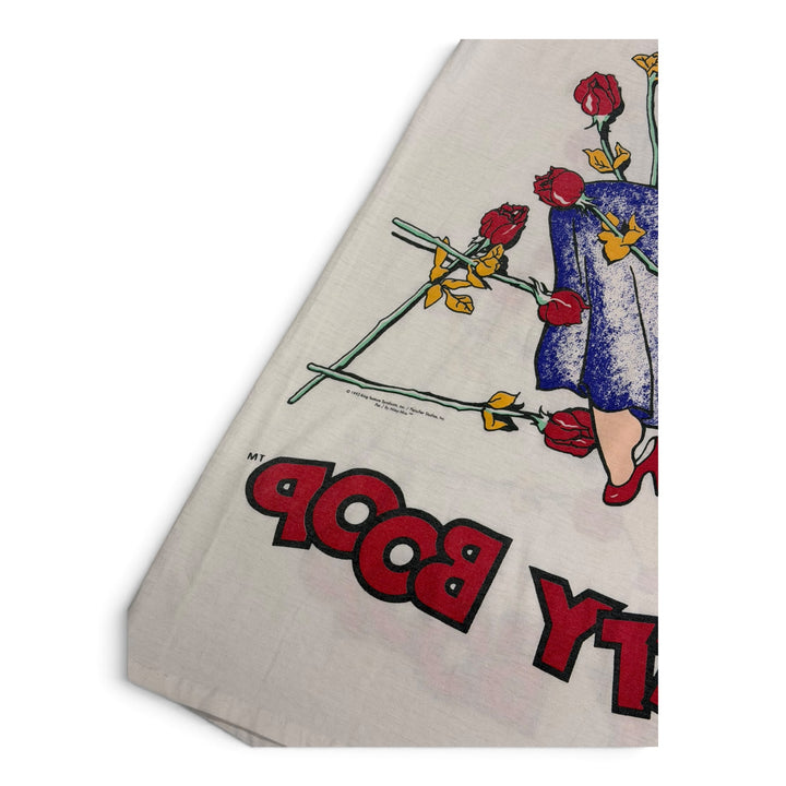 Vintage Single Stitch Betty Boop Graphic T shirt( Dress) White (XL)