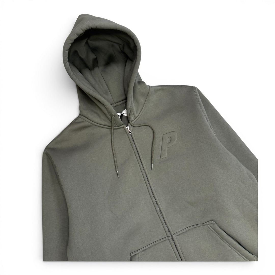 Palace Thermal Embossed Zip Up Hoodie Green (XL)