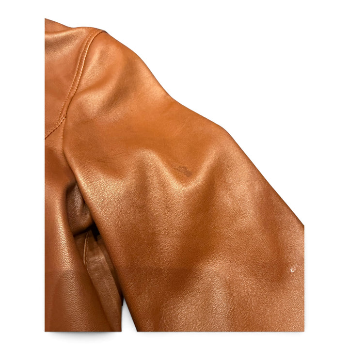 Dolce & Gabanna Tan Brown Leather Jacket (38)
