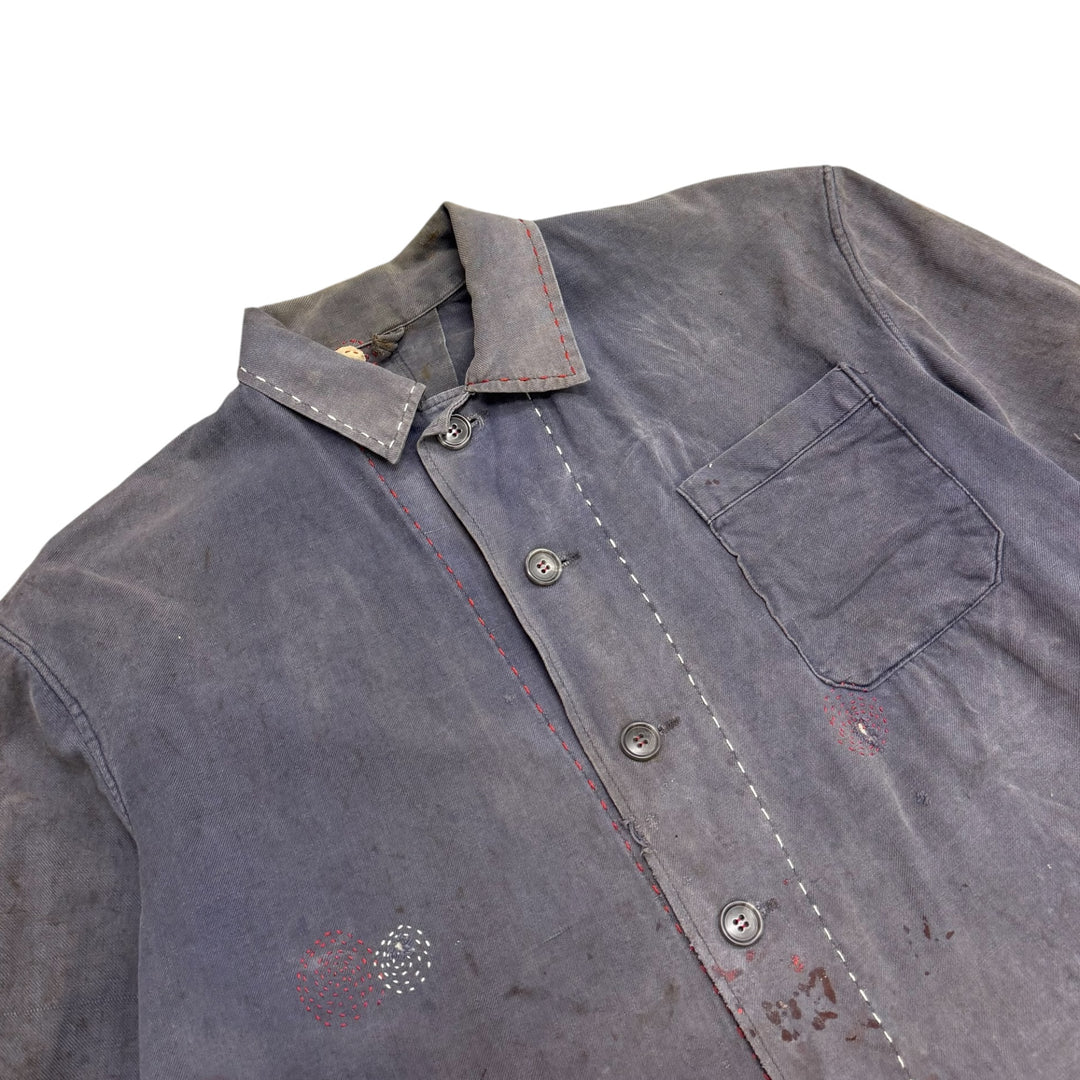 Vintage Reworked Faded Navy French Chore Jacket (M/L)