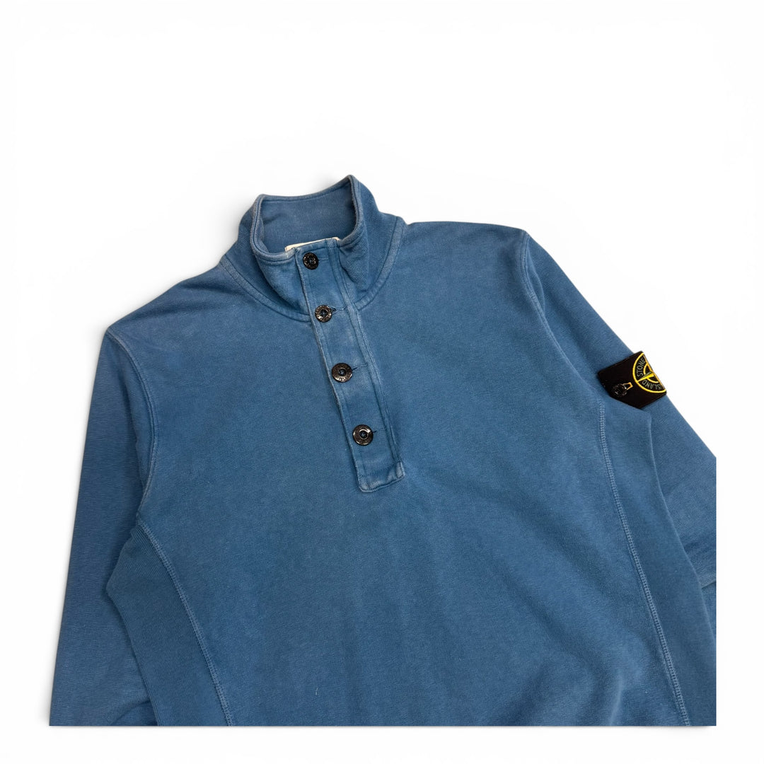Stone Island Quarter Zip Sweatshirt Blue (M)