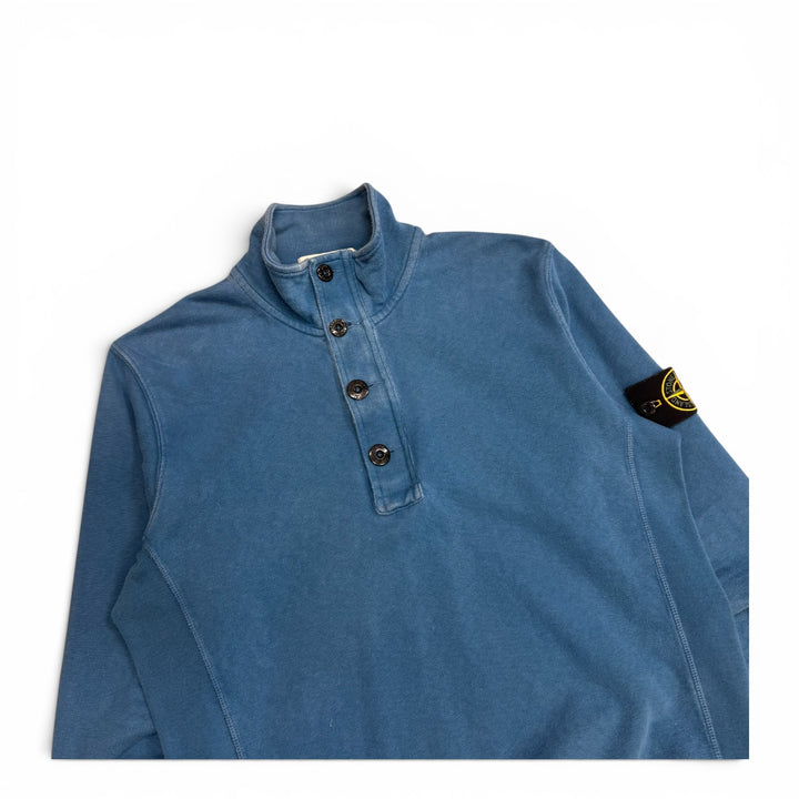 Stone Island Quarter Zip Sweatshirt Blue (M)
