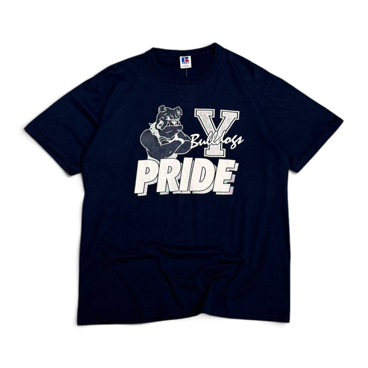 Vintage Bulldog Pride Graphic T shirt Navy (L)