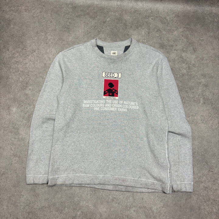 CP Company Grey Seed_3 Embroidered Sweatshirt (L)