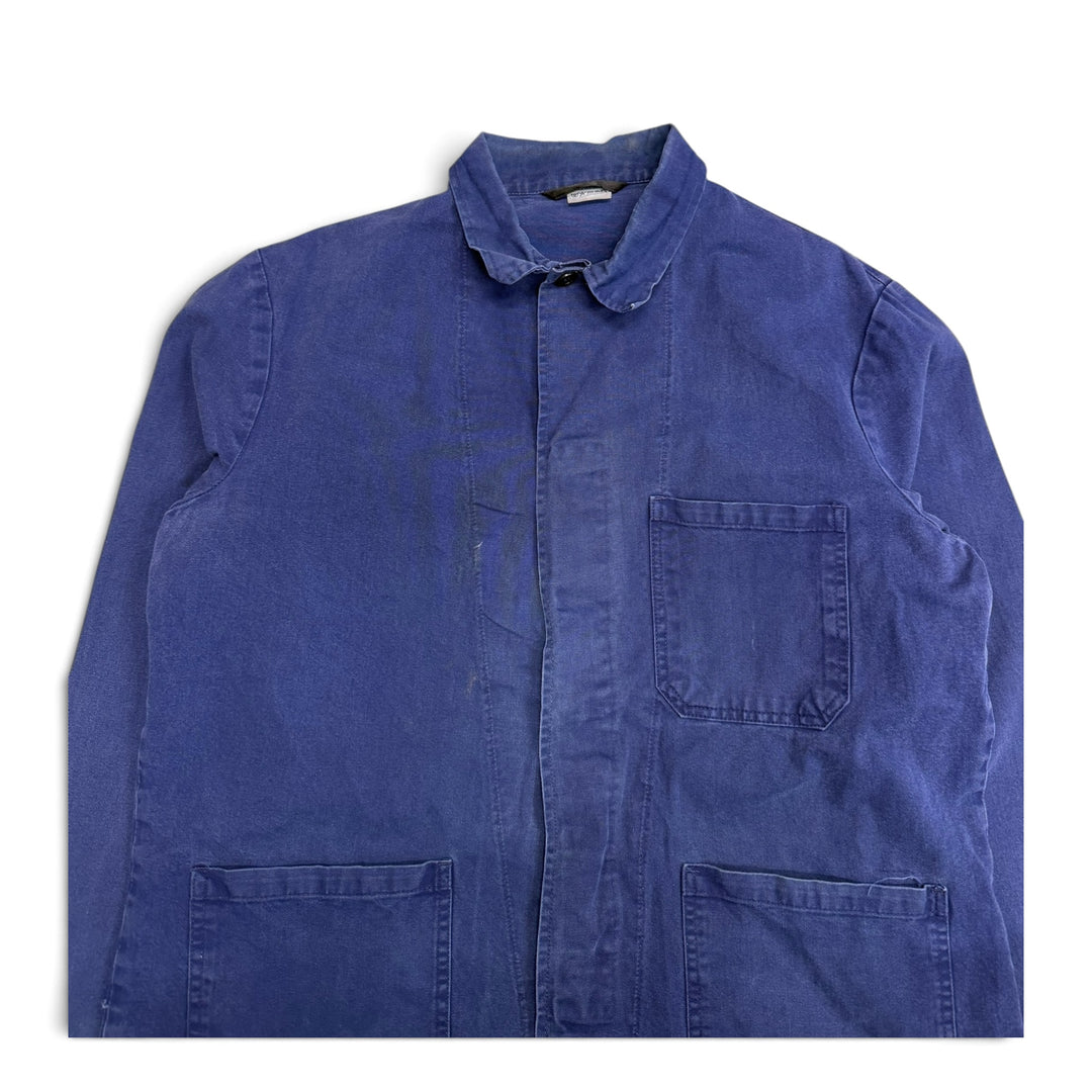 Vintage French Chore Jacket Faded Navy  (L)