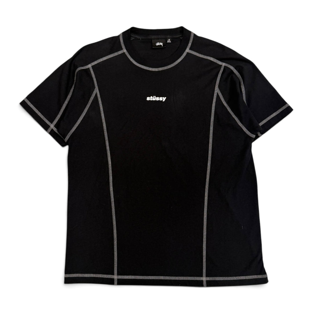 Stussy Black Spellout heavy stitch T-shirt (S)