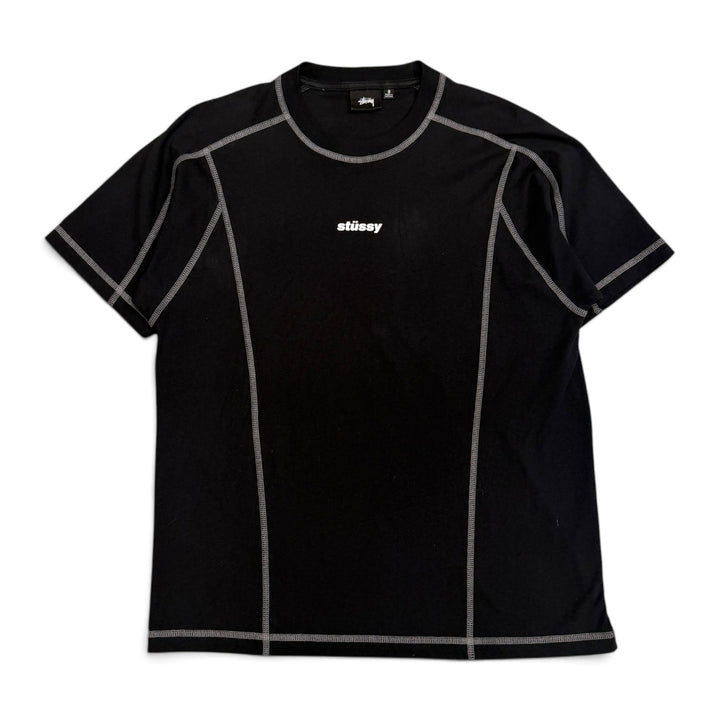 Stussy Black Spellout heavy stitch T-shirt (S)