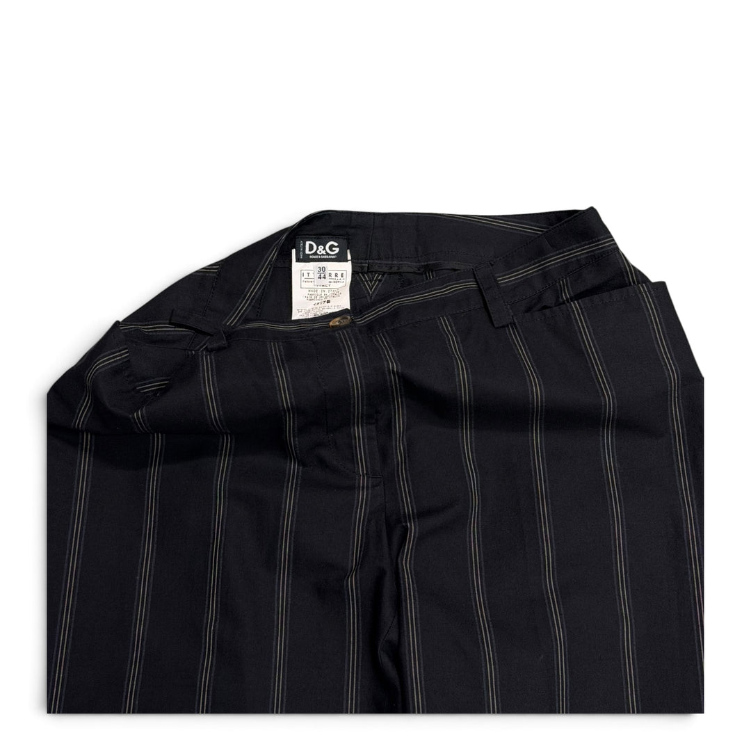 Vintage Dolce & Gabbana Striped Trousers Black (28)