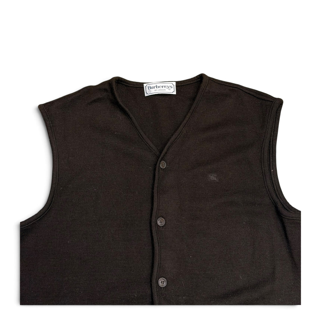 90’s Vintage Burberry Brown Sweater Vest