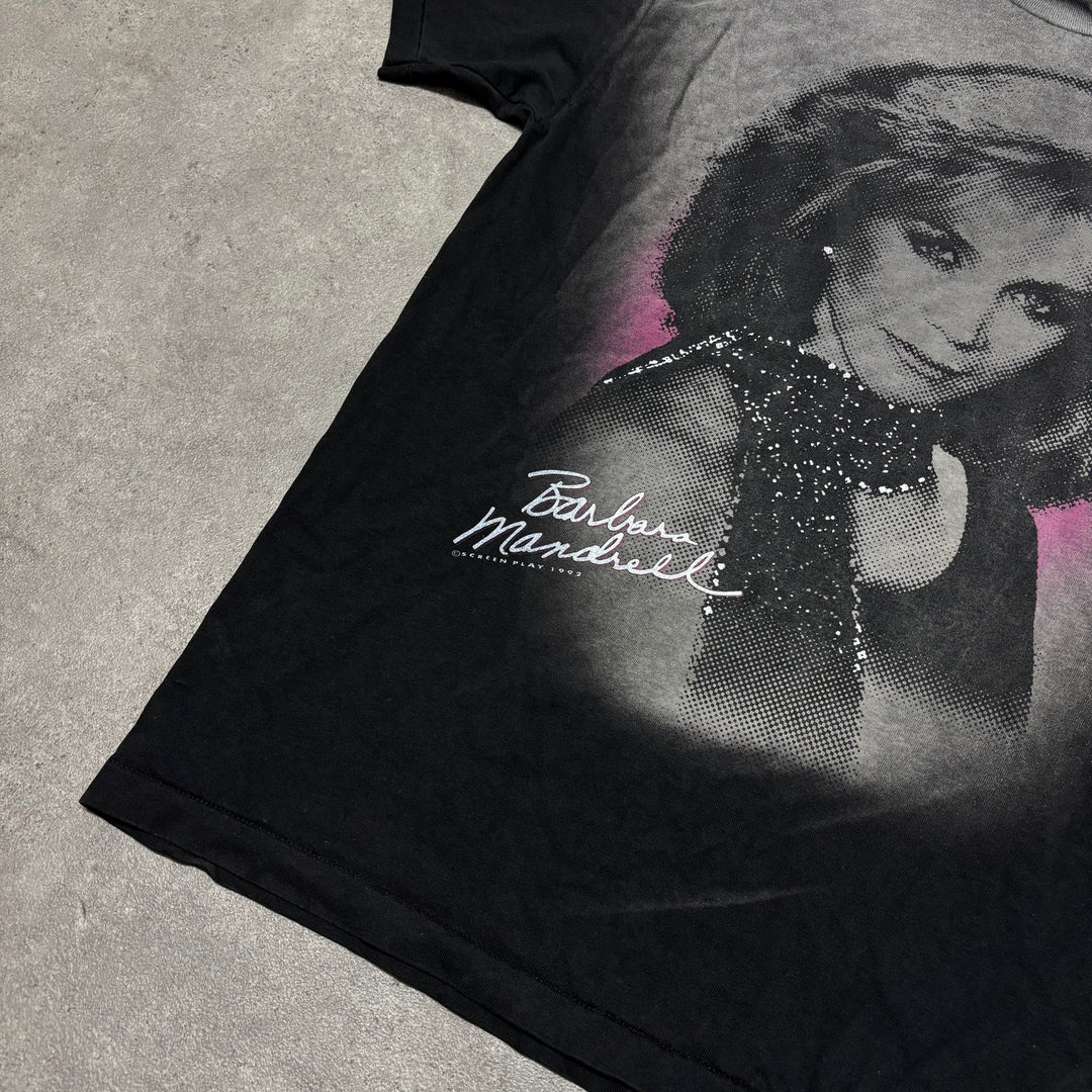 90's Vintage Barbera Mandell Black Graphic T-Shirt (L)