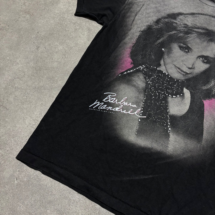 90's Vintage Barbera Mandell Black Graphic T-Shirt (L)