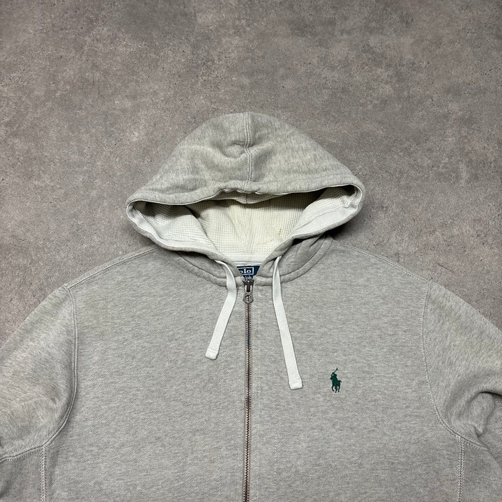 Vintage Polo Ralph Lauren Grey Pullover Hoodie (L)