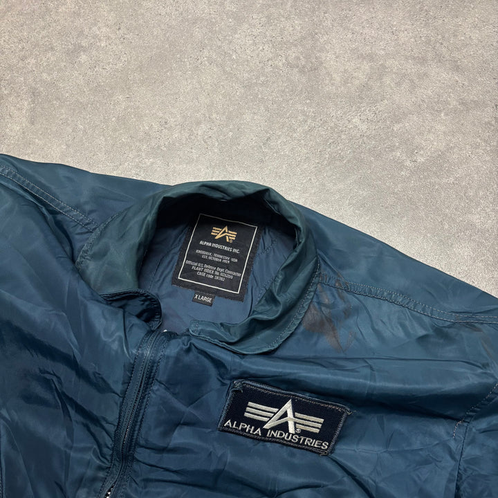 Vintage Alpha Industries Navy Bomber Jacket (XL)