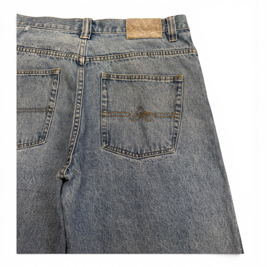 Vintage 90's Avirex Baggy Shorts Blue (36")