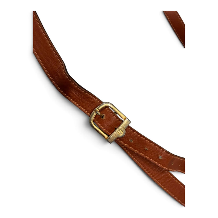 Vintage Fendi Monogram Cross Bag Brown