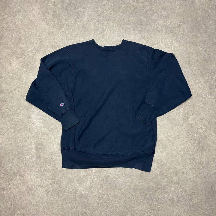 Supreme x Champion Navy Spell Out Sweatshirt (XL)