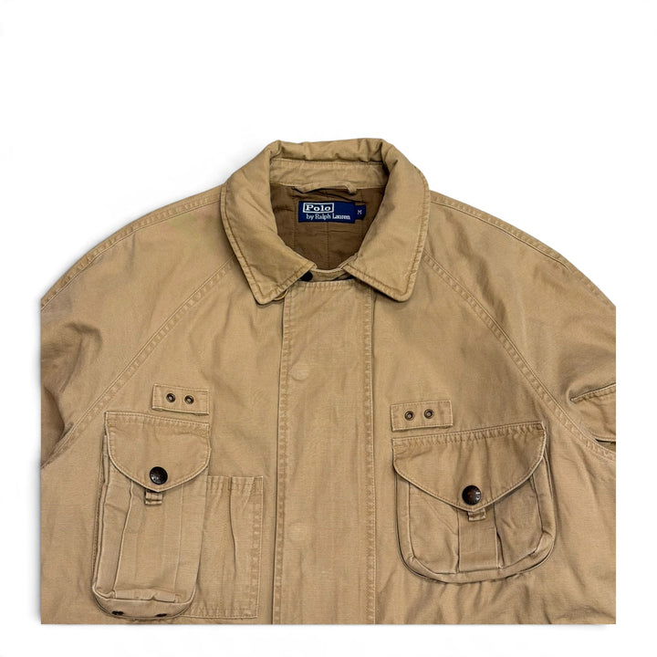 Rare Vintage Polo Ralph Lauren Beige Utility Bomber Jacket (M)