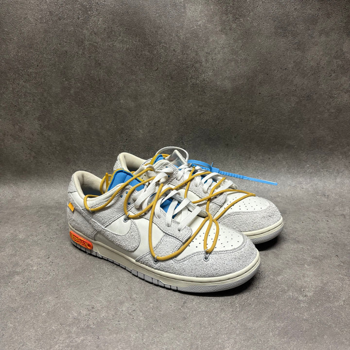 Nike x Off White Dunk Low White & Grey 'Lot 34' Trainers (UK12)