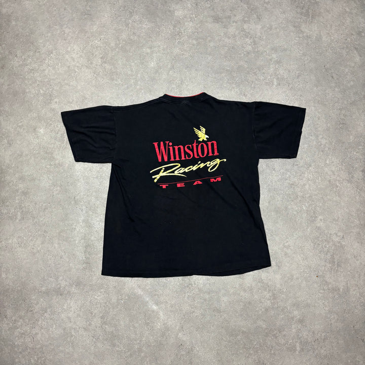 Vintage Winston Racing Black Graphic Pocket T-Shirt (XL)