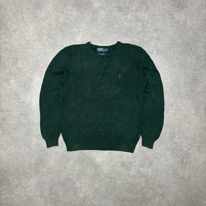 Vintage Polo Ralph Lauren Green Knitted Sweater (L)