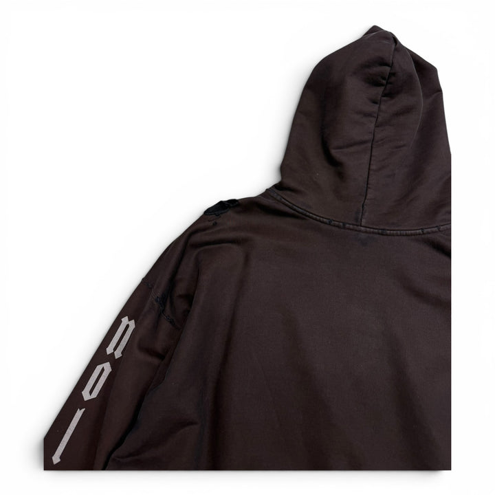 Balenciaga ‘No Logo’ Black Distressed Hoodie (XL)