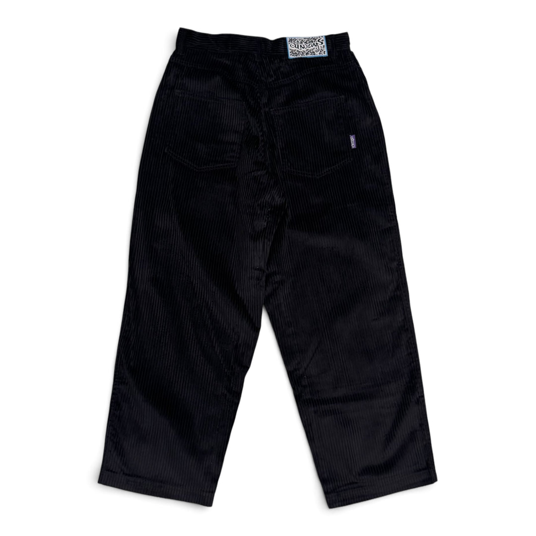 Always Do What You Should Do Black Corduroy Trousers (S)