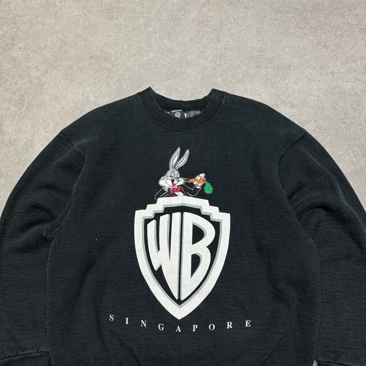 Vintage Warner Bros Singapore Black Sweatshirt (M)