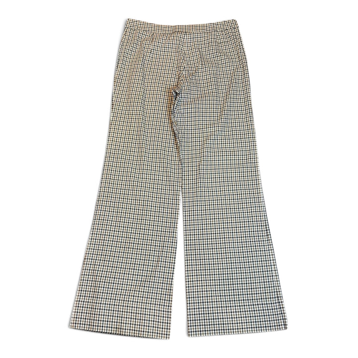 Vintage Aquascutum Checkered Brown Trousers (UK12)