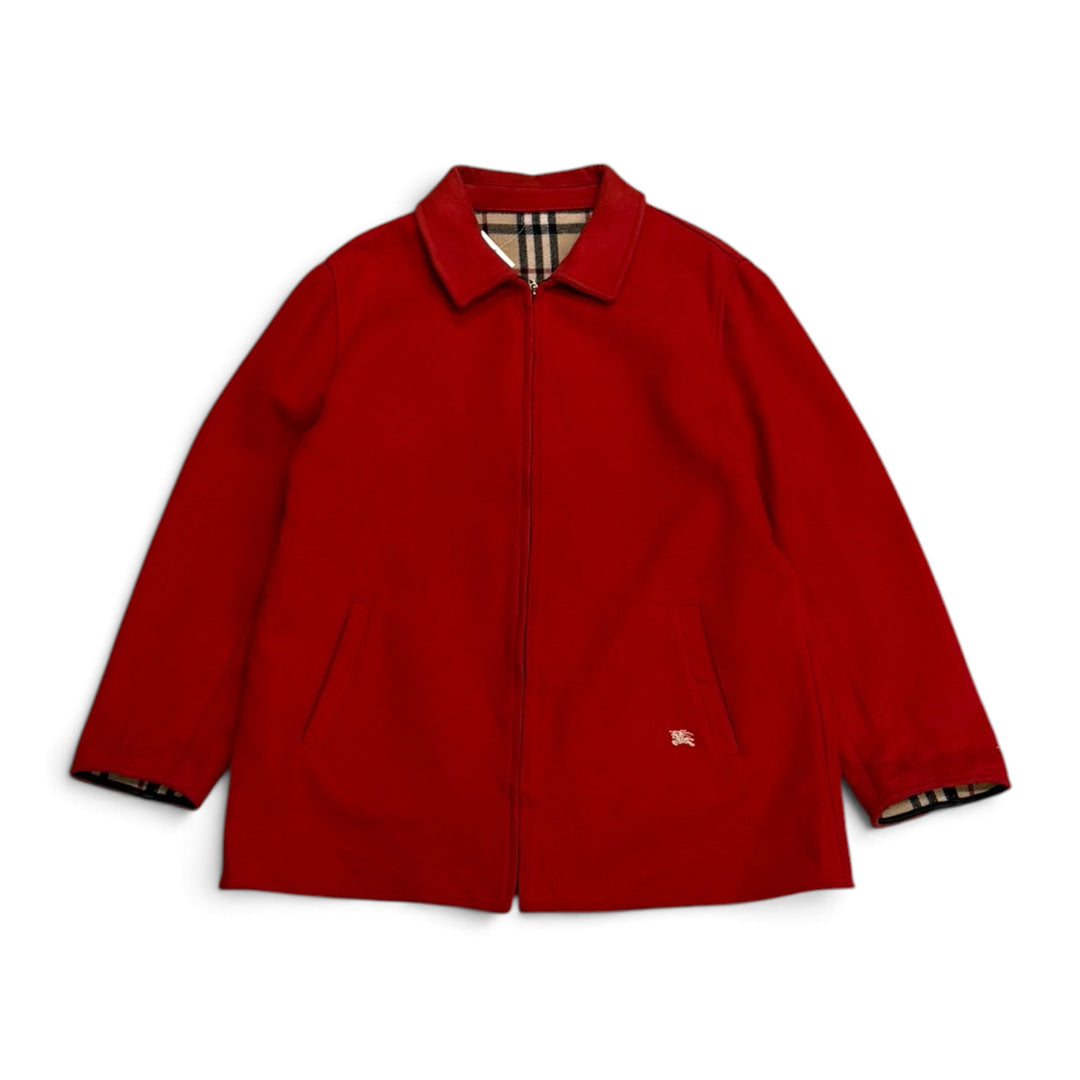 Vintage Burberry Zip Up Jacket Red (M)