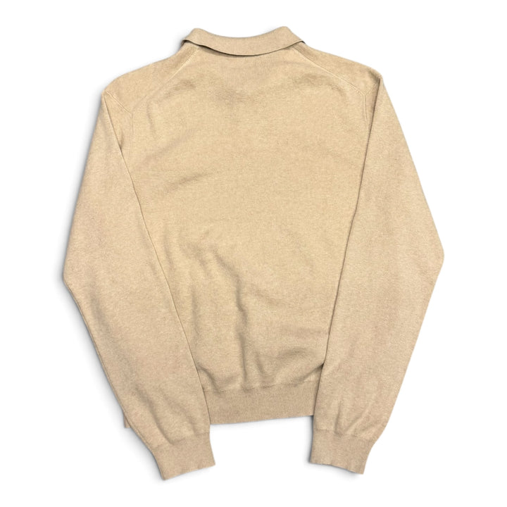 Vintage Polo Ralph Lauren Cream collared Longsleeve Polo Knit (L)