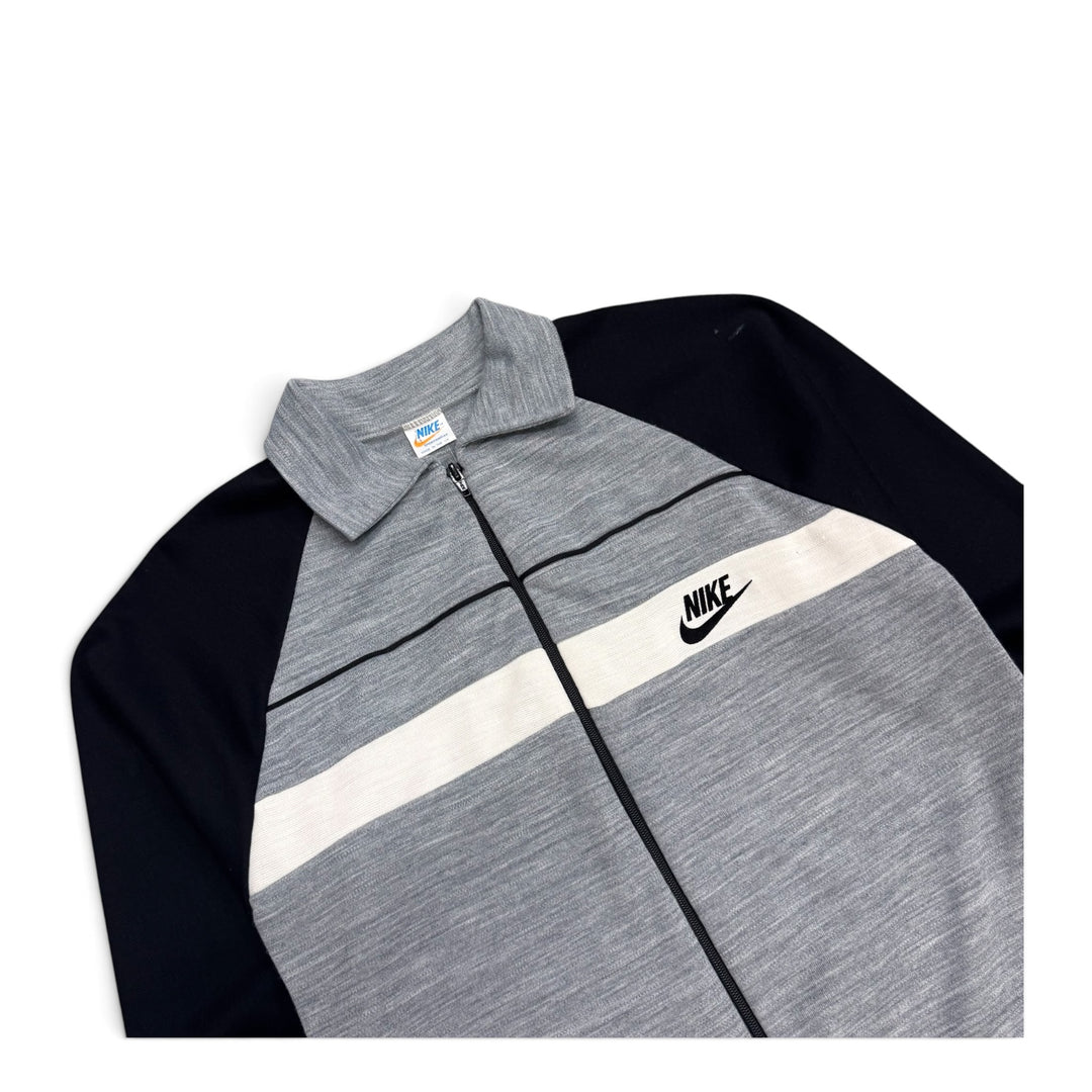 1970's Vintage Nike Made In UK Grey Full Zip Tracksuit Jacket (M)