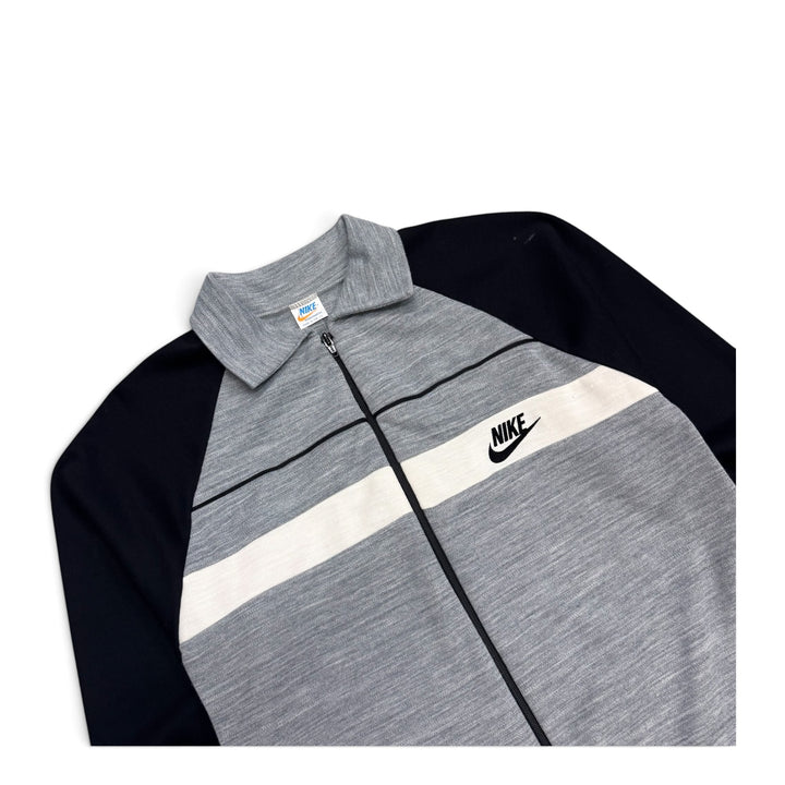 1970's Vintage Nike Made In UK Grey Full Zip Tracksuit Jacket (M)