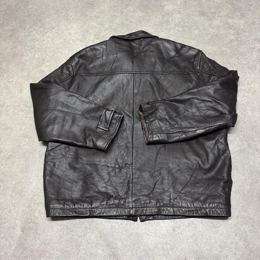 Vintage Barneys New York Brown Leather Jacket (XL)