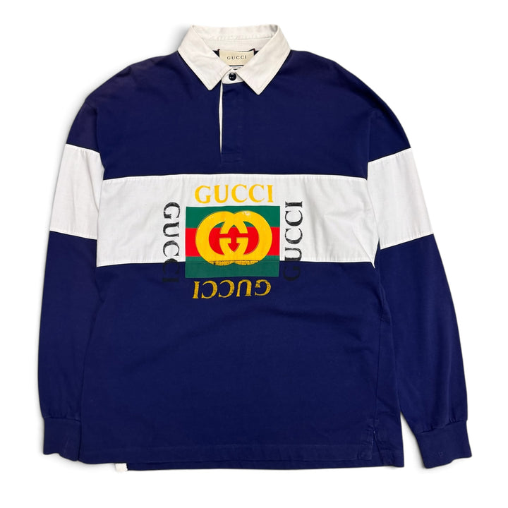 Gucci Striped Rugby Jersey Blue (M)