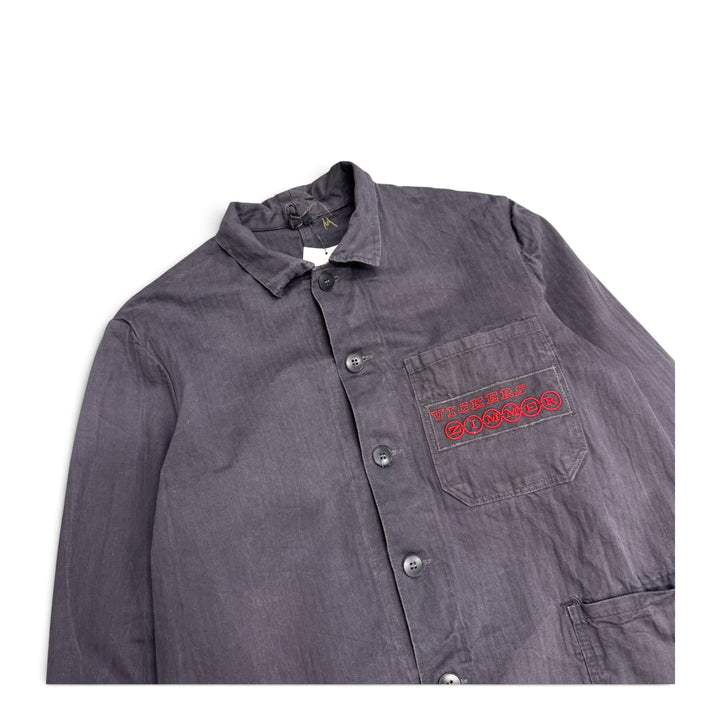 Vintage Distressed Faded Grey French Chore Jacket (S)