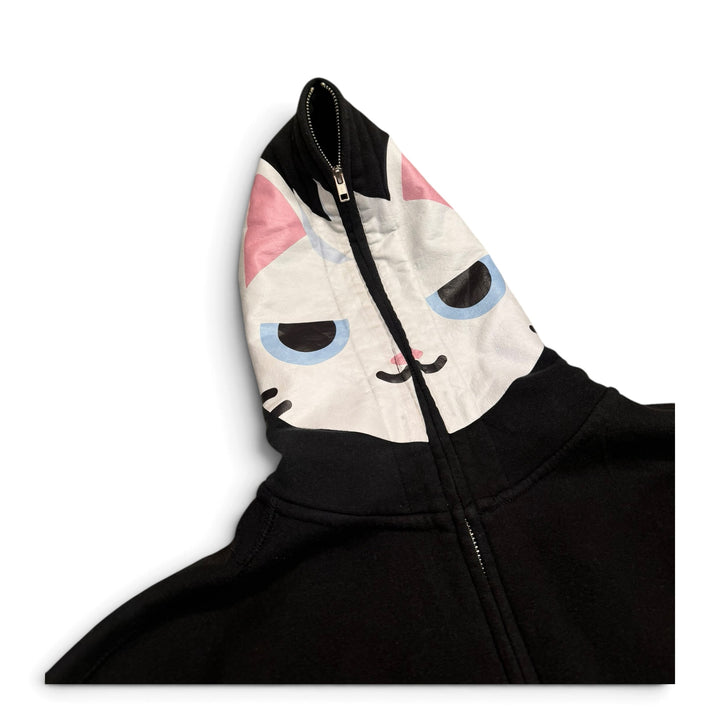 Market Kitten Black Full Zip Hoodie (M)