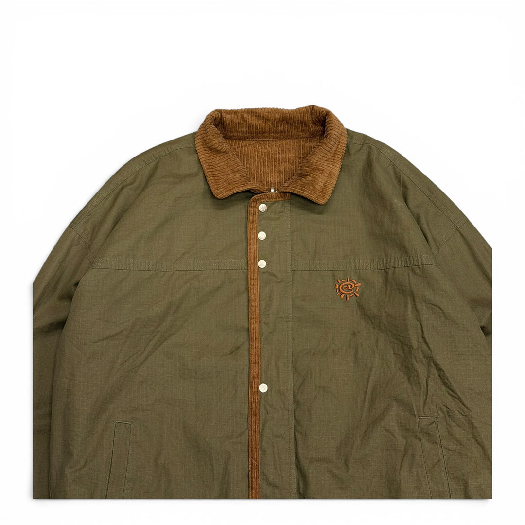 Always Do Brown & Khaki Reversible Corduroy Jacket (XL)