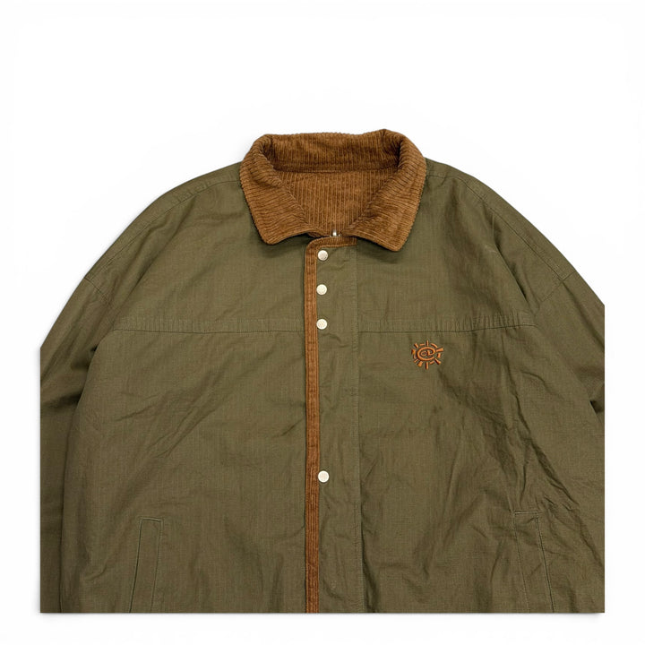Always Do Brown & Khaki Reversible Corduroy Jacket (XL)