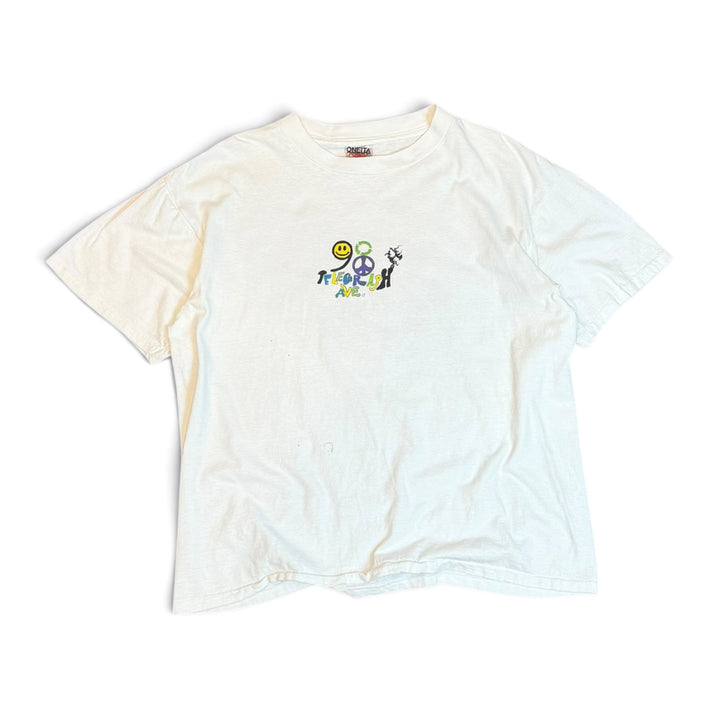 90's Vintage Telegraph Avenue White Graphic T-shirt (M)