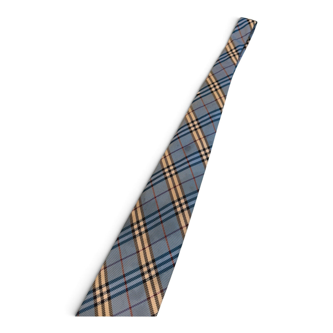 Vintage Burberry Blue Novacheck Tie