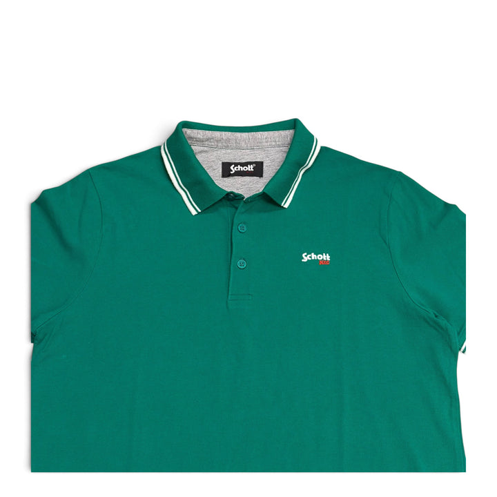 Vintage Schott Polo T shirt Green (L)