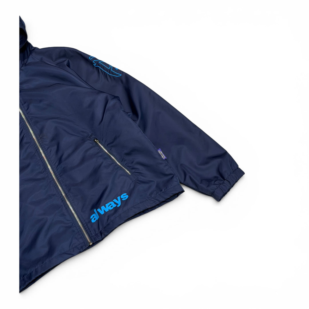 Always Do Navy Nylon Hooded Lightweight Jacket (L)