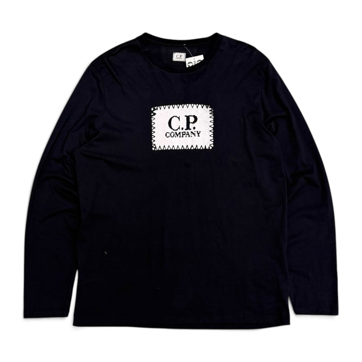 CP Company Graphic Long Sleeve T shirt Navy (XXL)